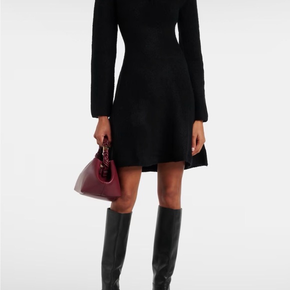 STAUD BRAND NEW Black Dress with Cream Collar - Picture 2 of 3